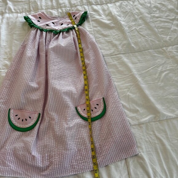 Smockingbird Watermelon Seersucker Dress - Picture 9 of 9